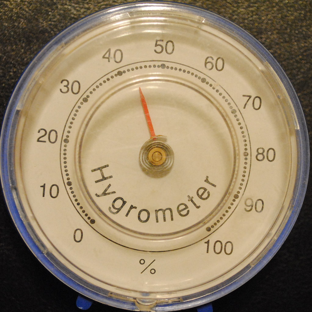 A hygrometer, an instrument for measuring relative humidity